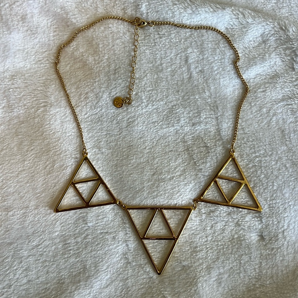 Gold statement necklace